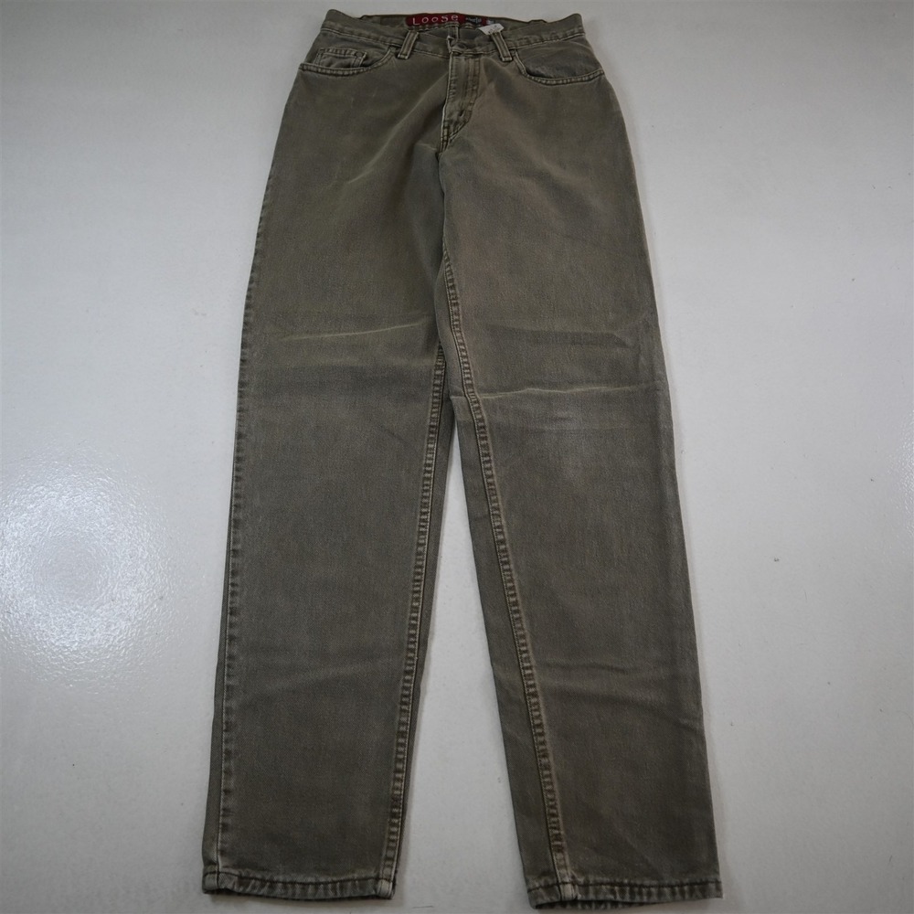 Vtg 90s Silvertab 29x34 Loose USA Made Zip Fly Brown Denim Mens Jeans‎